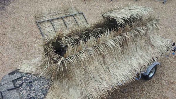 Trailering your grass boat blind.